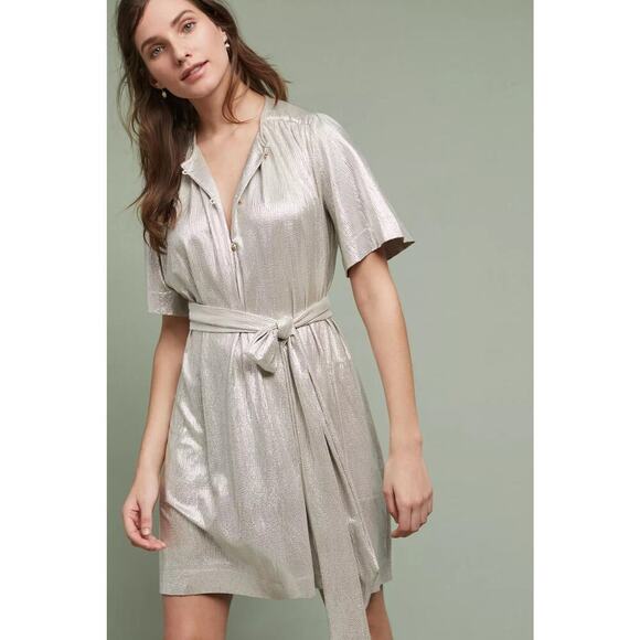 Sabina Musayev Mercury Shirtdress Gold Size XS - Picture 1 of 5